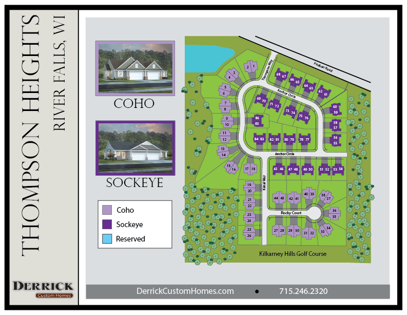 Thompson Heights Twin Homes River Falls WI Derrick Custom Homes